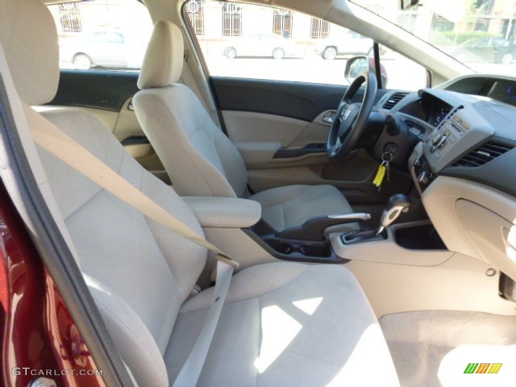 2012 Civic LX Sedan - Rallye Red / Beige photo #17
