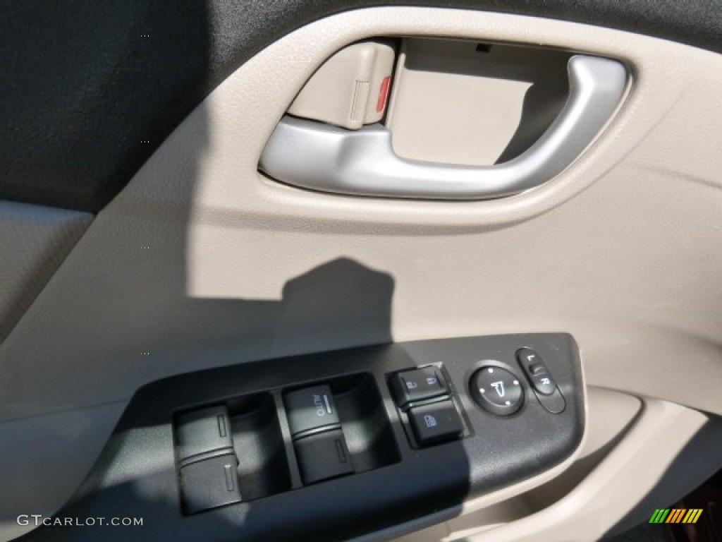 2012 Civic LX Sedan - Rallye Red / Beige photo #20