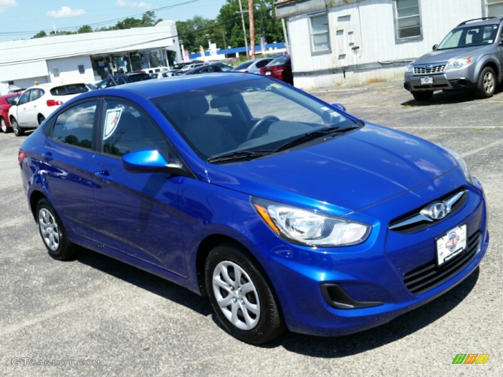 2013 Accent GLS 4 Door - Marathon Blue / Gray photo #3