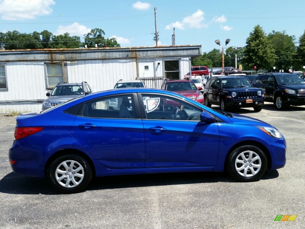 2013 Accent GLS 4 Door - Marathon Blue / Gray photo #5