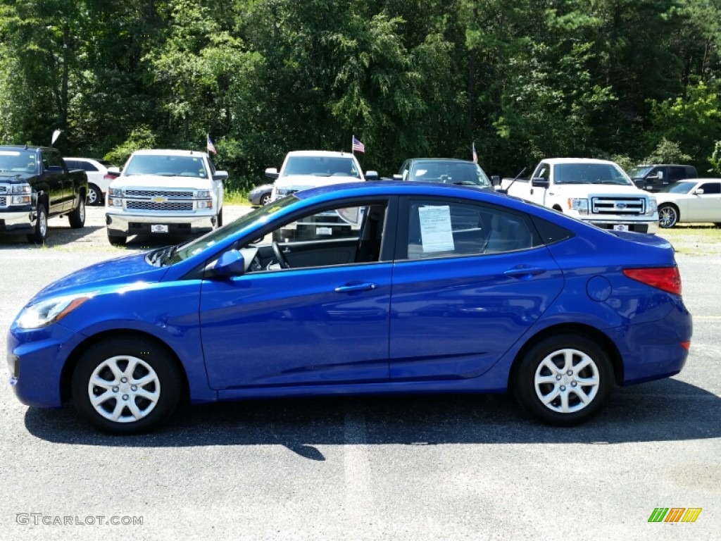 2013 Accent GLS 4 Door - Marathon Blue / Gray photo #10