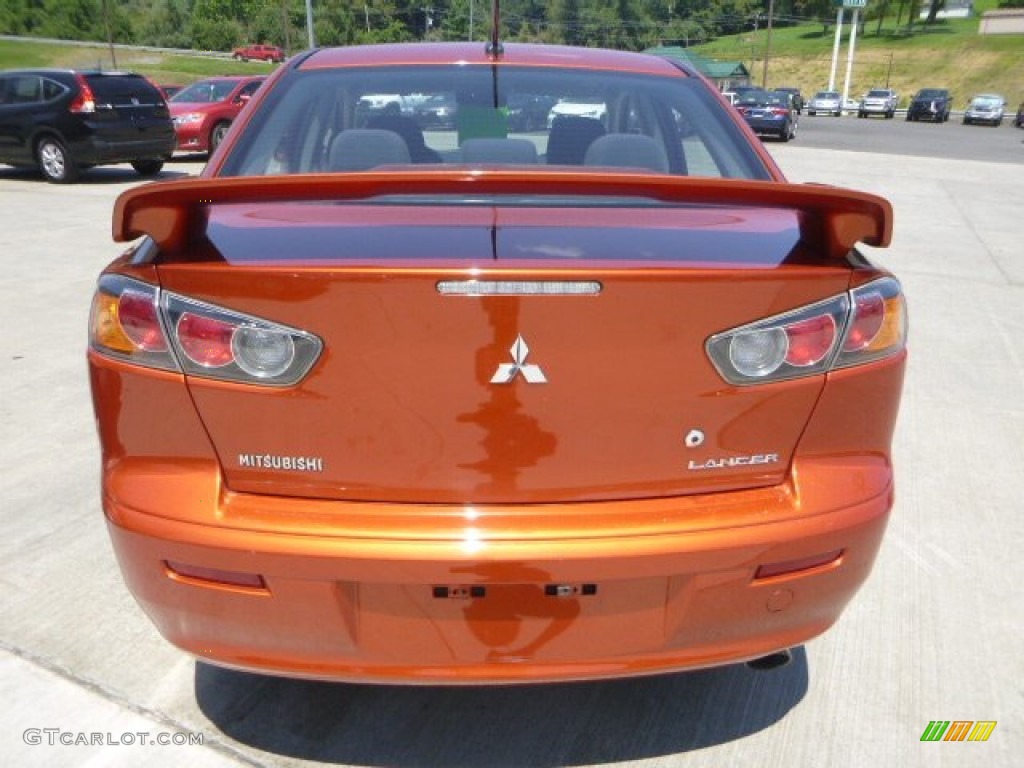 2010 Lancer GTS - Rotor Glow Orange Metallic / Black photo #5
