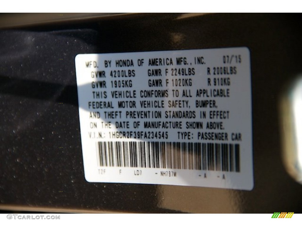 2015 Accord LX Sedan - Modern Steel Metallic / Gray photo #20