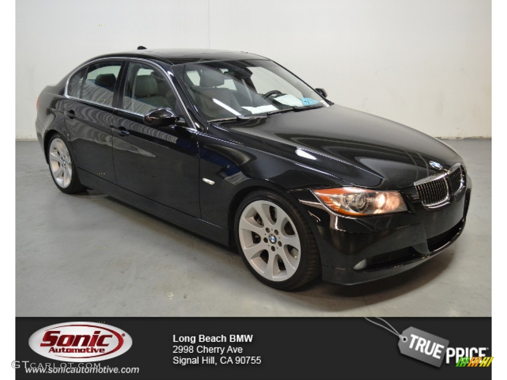 2008 3 Series 335i Sedan - Jet Black / Gray photo #1
