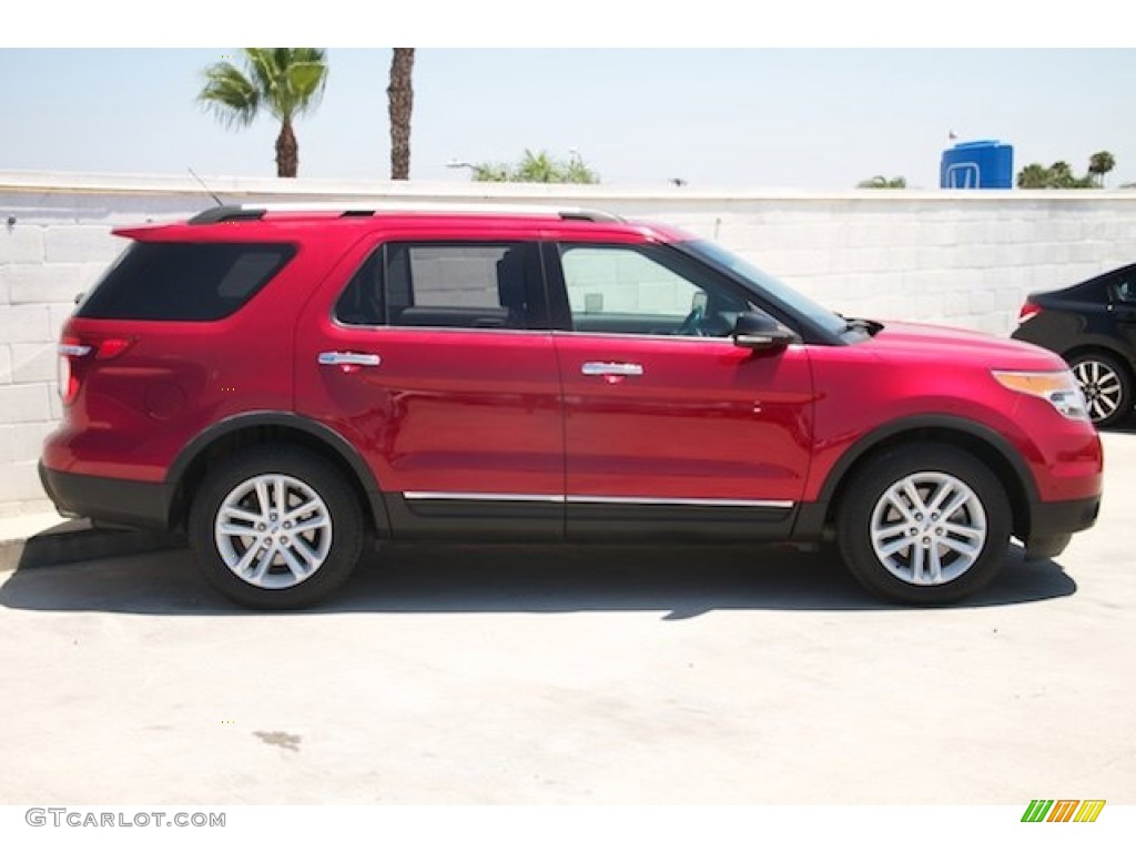 2012 Explorer XLT EcoBoost - Red Candy Metallic / Charcoal Black photo #8
