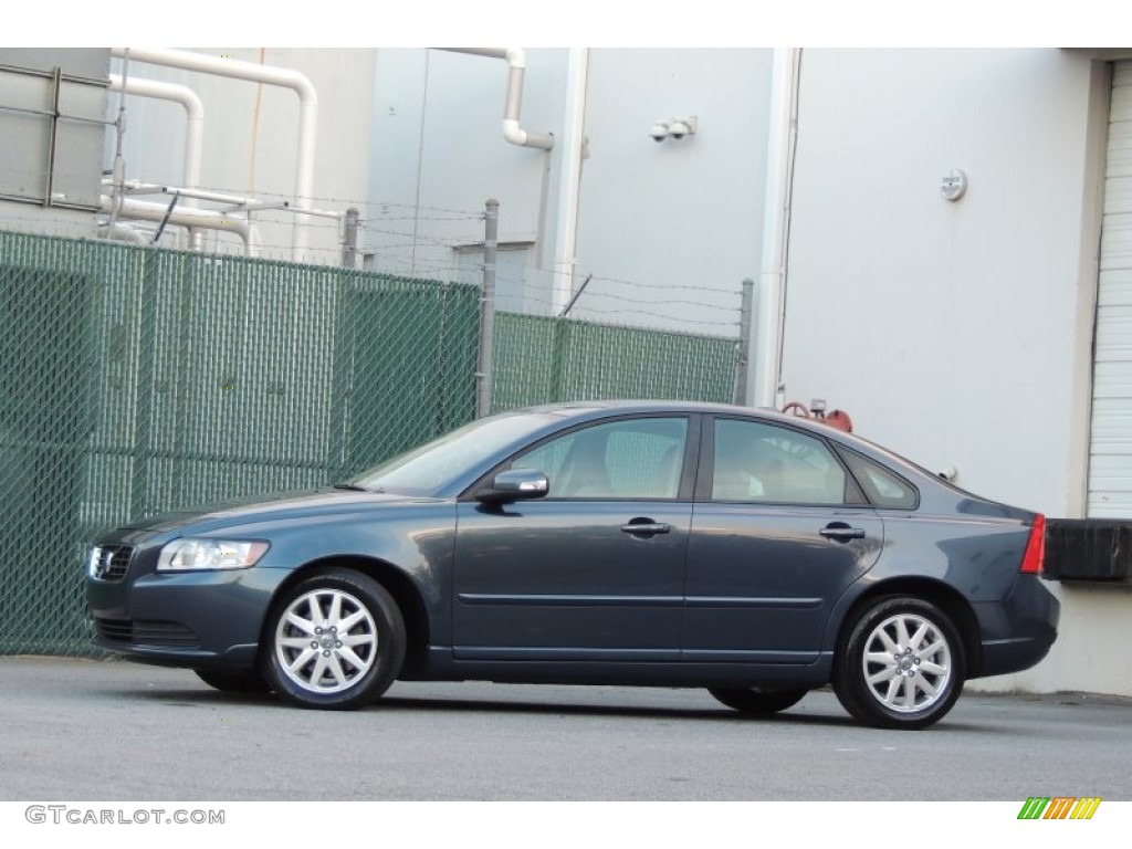 2008 S40 2.4i - Barents Blue Metallic / Umbra Brown/Quartz Beige photo #3