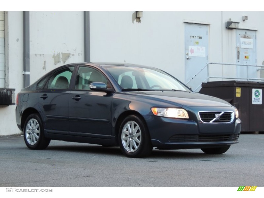 2008 S40 2.4i - Barents Blue Metallic / Umbra Brown/Quartz Beige photo #13