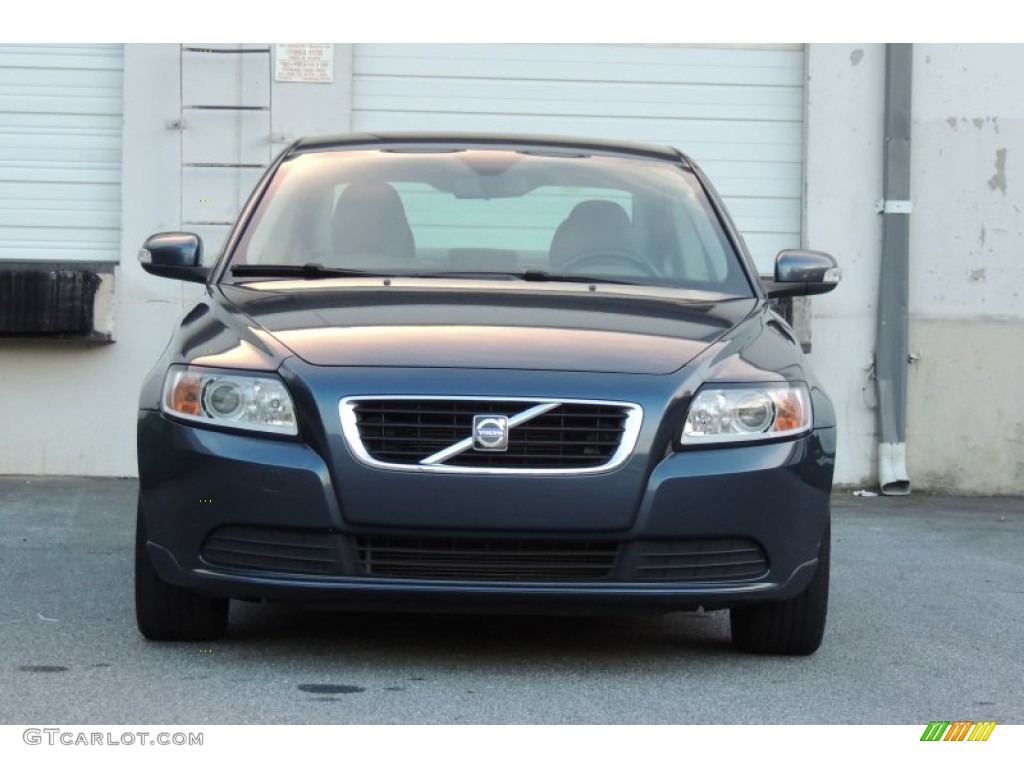 2008 S40 2.4i - Barents Blue Metallic / Umbra Brown/Quartz Beige photo #14