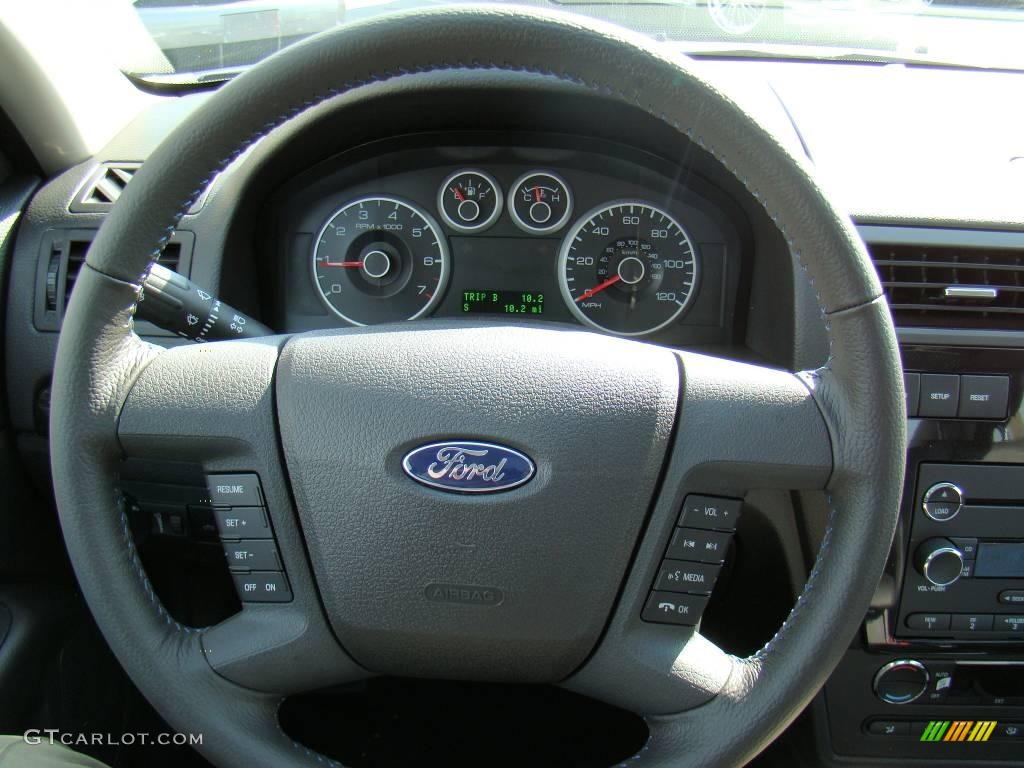 2009 Fusion SEL Blue Suede - Brilliant Silver Metallic / Alcantara Blue Suede/Charcoal Black Leather photo #23