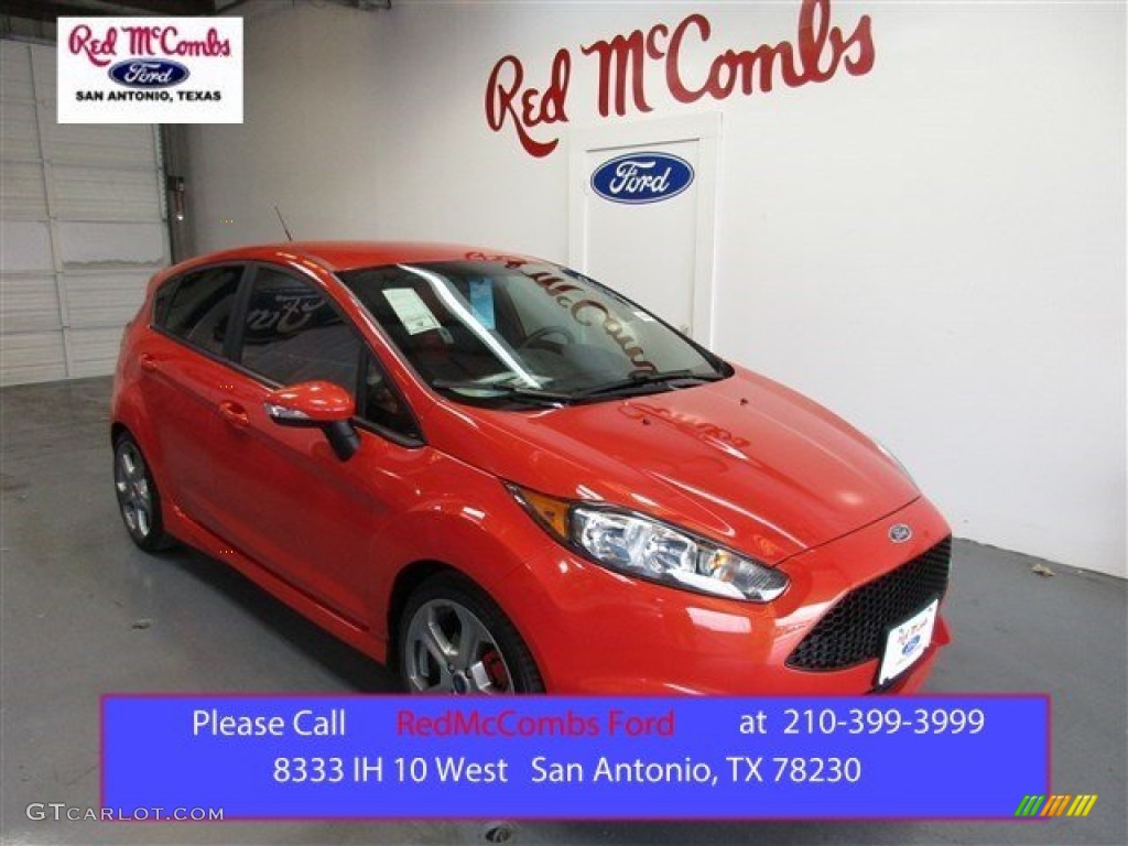 2015 Fiesta ST Hatchback - Molten Orange / ST Recaro Molten Orange photo #1