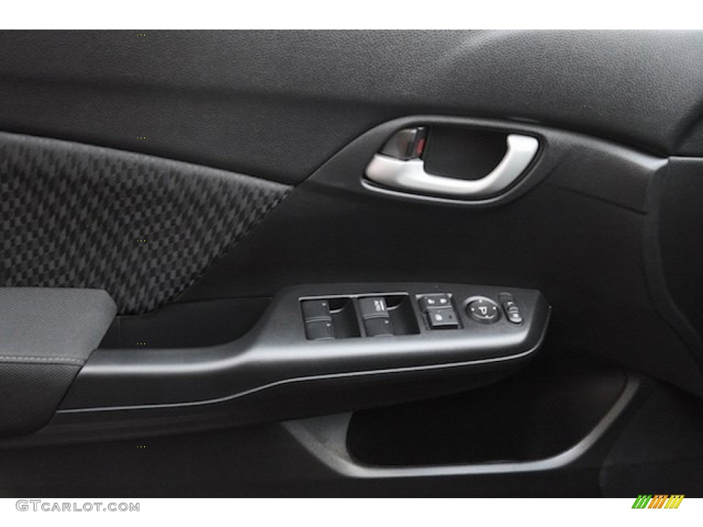 2015 Civic LX Sedan - Modern Steel Metallic / Black photo #9