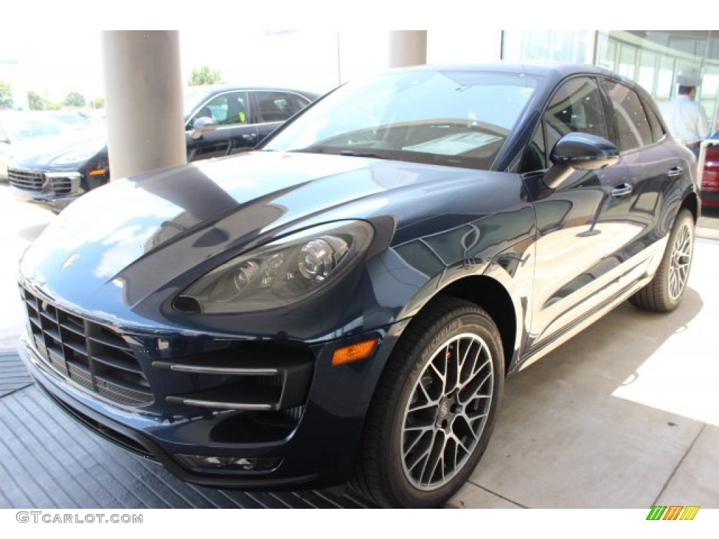 Dark Blue Metallic 2016 Porsche Macan Turbo Exterior Photo #105860816