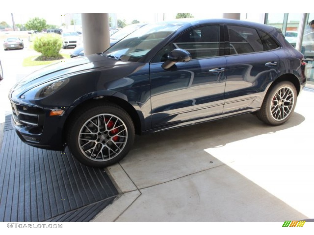 Dark Blue Metallic 2016 Porsche Macan Turbo Exterior Photo #105860849