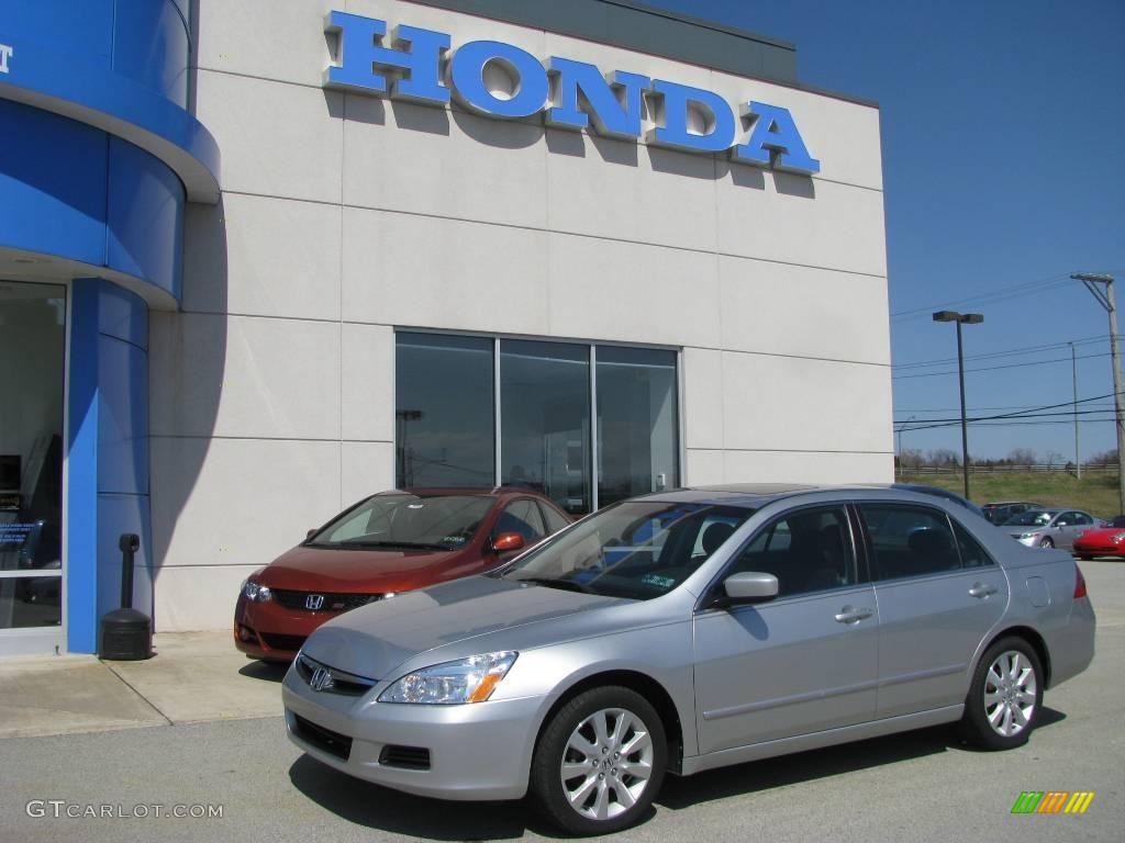 2007 Accord EX-L V6 Sedan - Alabaster Silver Metallic / Gray photo #1