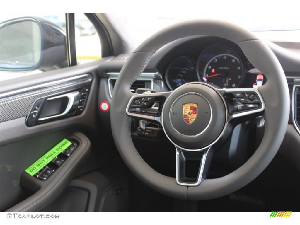 2016 Porsche Macan Turbo Agate Grey Steering Wheel Photo #105861469