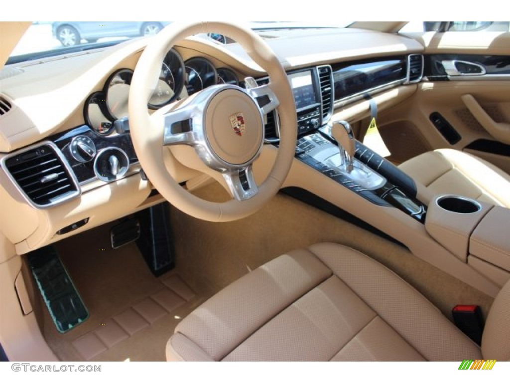 Luxor Beige Interior 2016 Porsche Panamera 4 Edition Photo #105861890