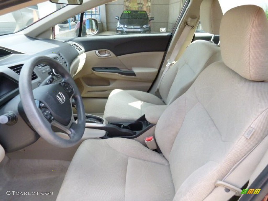 2012 Civic LX Sedan - Rallye Red / Beige photo #4