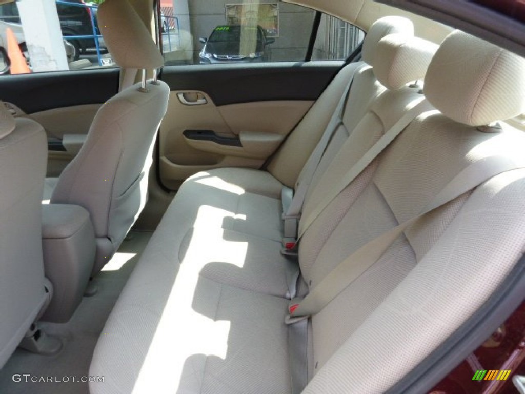2012 Civic LX Sedan - Rallye Red / Beige photo #5
