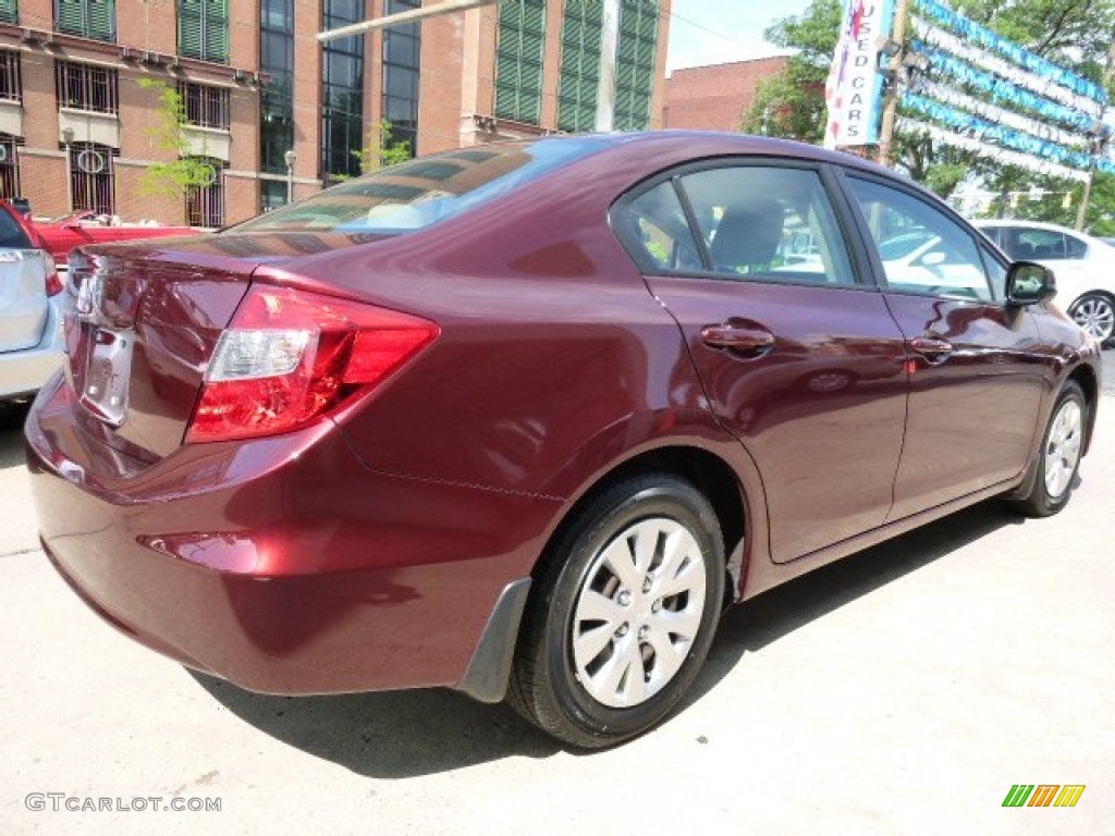 2012 Civic LX Sedan - Rallye Red / Beige photo #12