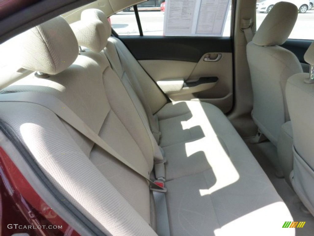 2012 Civic LX Sedan - Rallye Red / Beige photo #14