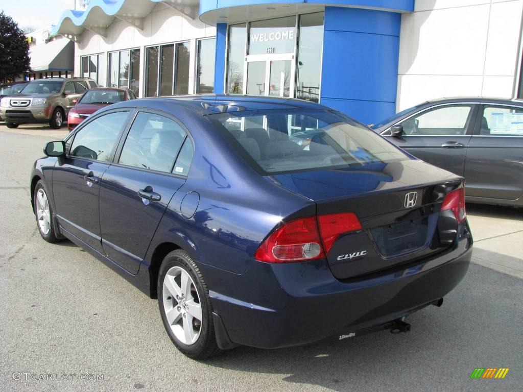 2007 Civic EX Sedan - Royal Blue Pearl / Gray photo #4
