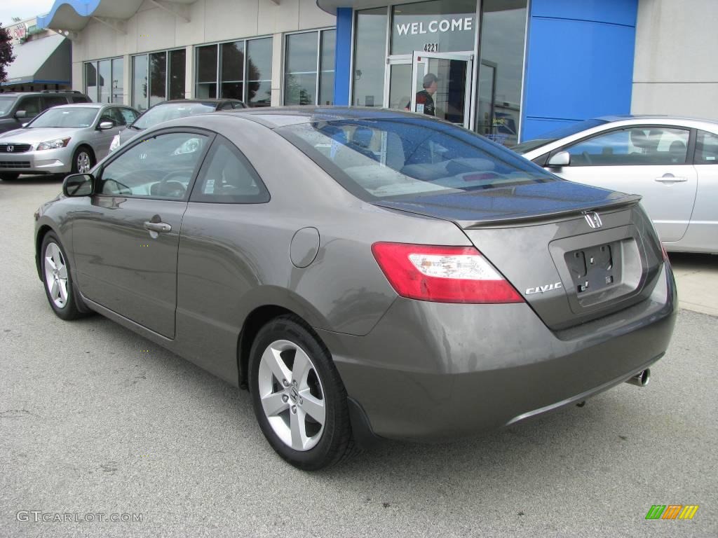 2007 Civic EX Coupe - Galaxy Gray Metallic / Gray photo #4