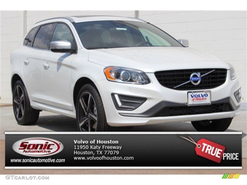 2016 XC60 T6 AWD R-Design - Crystal White Pearl / Off-Black photo #1