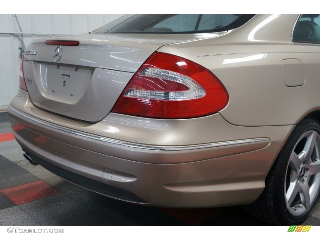 2004 CLK 500 Coupe - Desert Silver Metallic / Ash photo #52