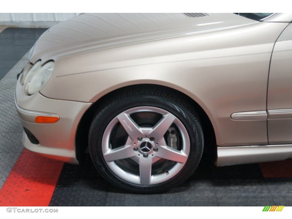 2004 CLK 500 Coupe - Desert Silver Metallic / Ash photo #60