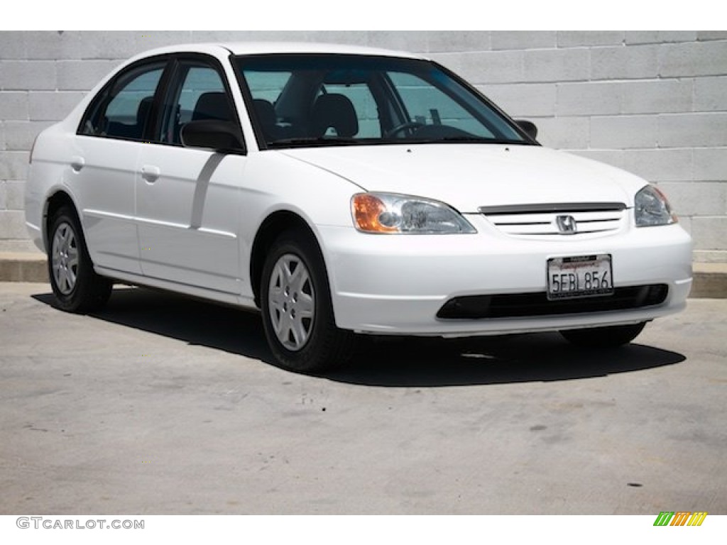 2003 Civic LX Sedan - Taffeta White / Gray photo #1