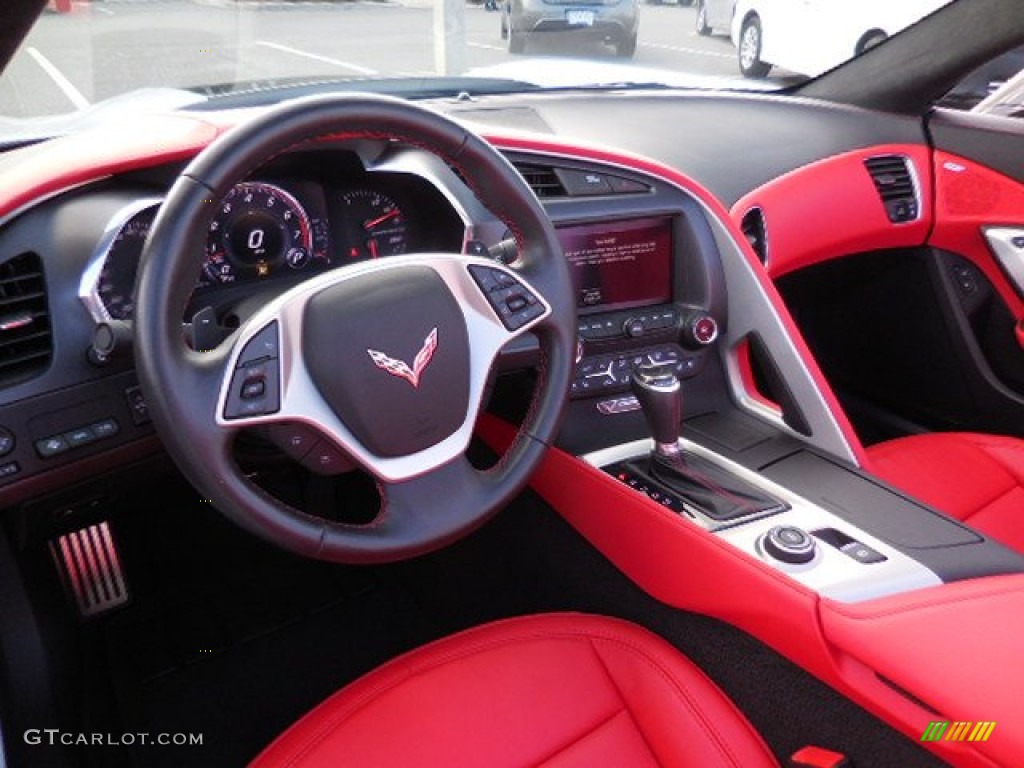 2015 Chevrolet Corvette Stingray Convertible Adrenaline Red Dashboard Photo #105869389