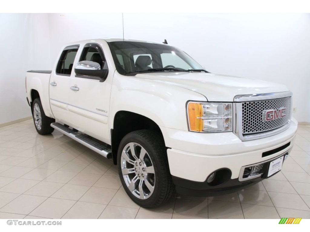 2012 Sierra 1500 Denali Crew Cab 4x4 - White Diamond Tricoat / Ebony photo #1