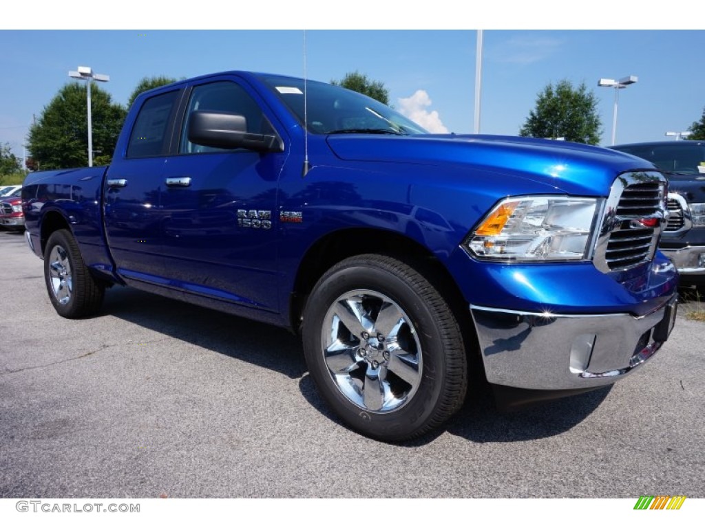 2015 1500 Big Horn Quad Cab - Blue Streak Pearl / Black/Diesel Gray photo #4