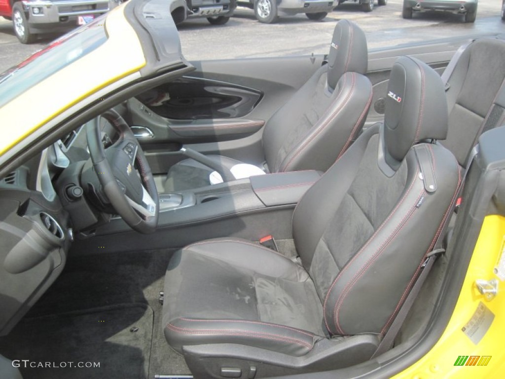 Black Interior 2013 Chevrolet Camaro ZL1 Convertible Photo #105874449