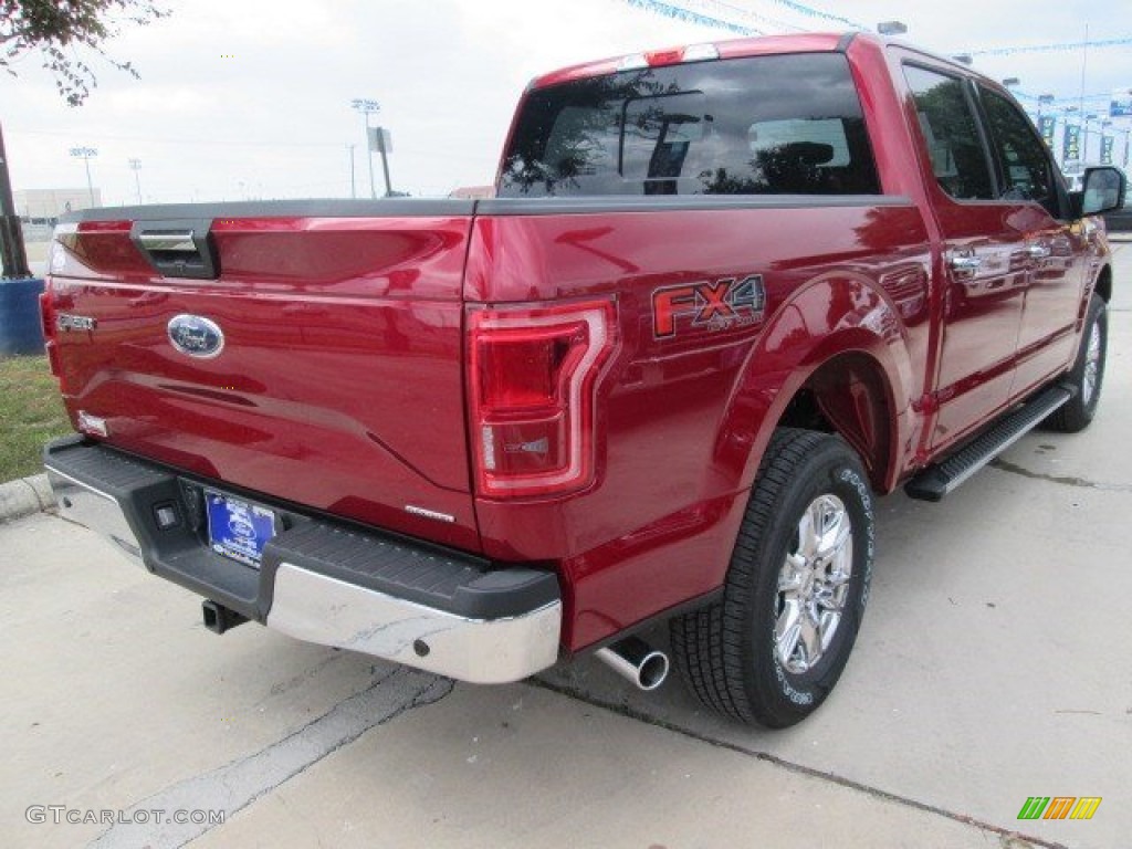 2015 F150 XLT SuperCrew 4x4 - Ruby Red Metallic / Medium Earth Gray photo #18