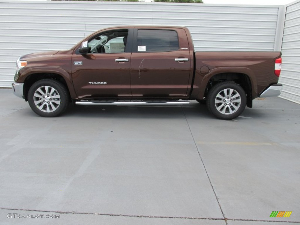 2015 Tundra Limited CrewMax 4x4 - Sunset Bronze Mica / Black photo #6