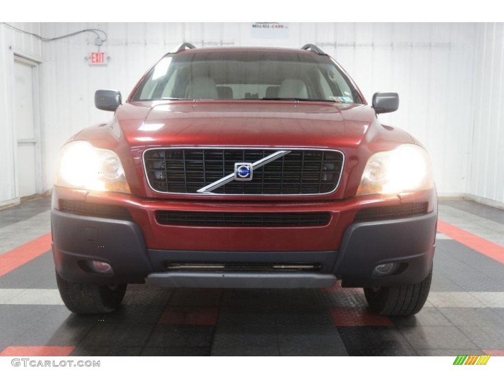 2005 XC90 2.5T AWD - Ruby Red Metallic / Taupe/Light Taupe photo #4