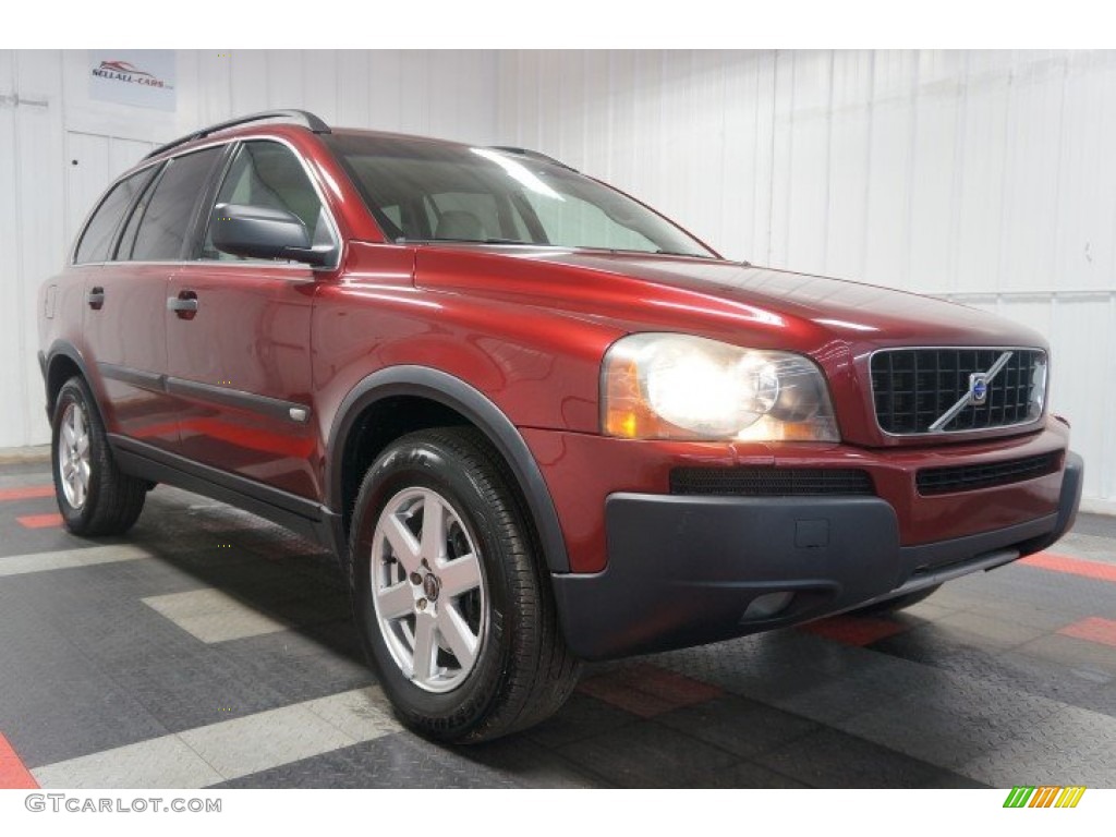 2005 XC90 2.5T AWD - Ruby Red Metallic / Taupe/Light Taupe photo #5