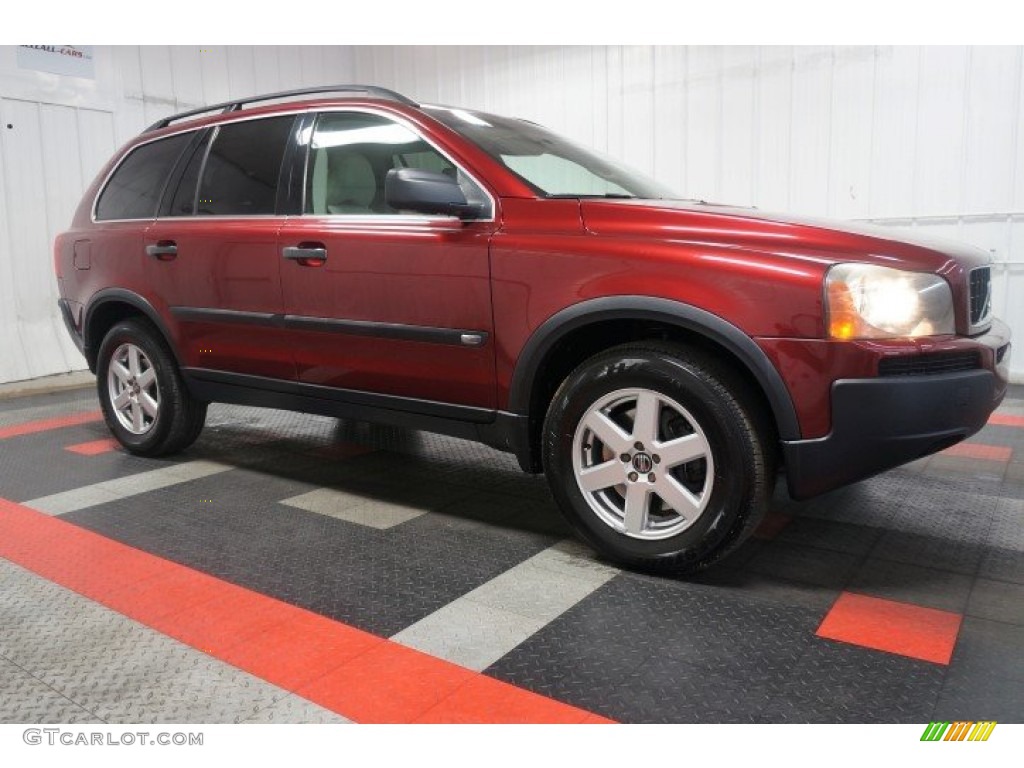 2005 XC90 2.5T AWD - Ruby Red Metallic / Taupe/Light Taupe photo #6