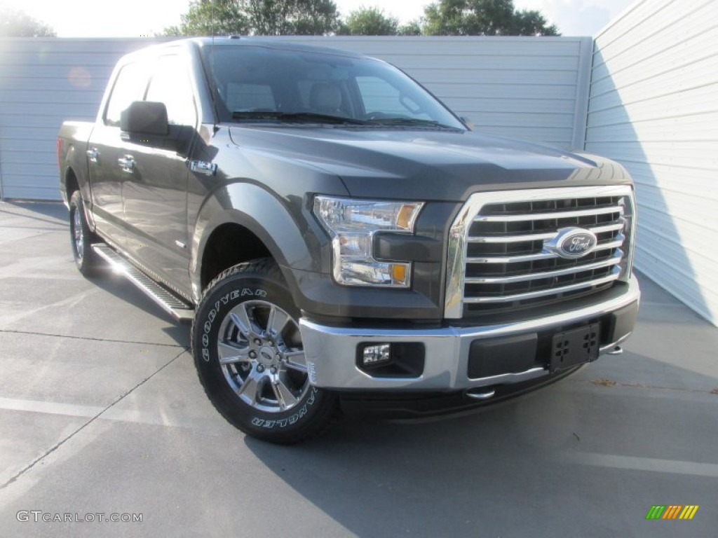 2015 F150 XLT SuperCrew 4x4 - Magnetic Metallic / Medium Earth Gray photo #2