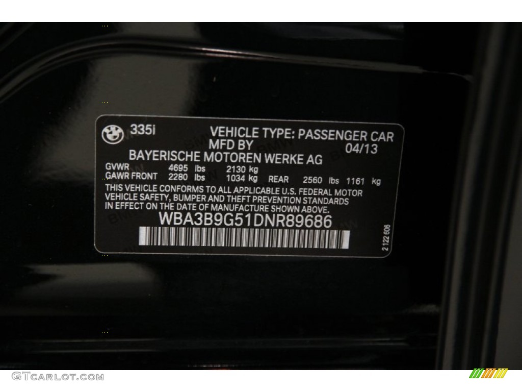 2013 3 Series 335i xDrive Sedan - Black Sapphire Metallic / Black photo #21