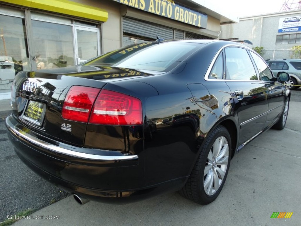 2008 A8 L 4.2 quattro - Brilliant Black / Amaretto photo #5