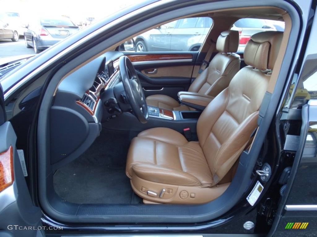 2008 A8 L 4.2 quattro - Brilliant Black / Amaretto photo #11