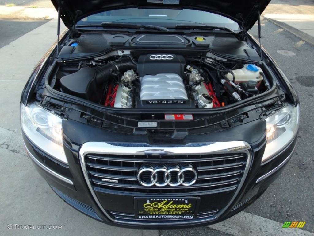 2008 A8 L 4.2 quattro - Brilliant Black / Amaretto photo #26