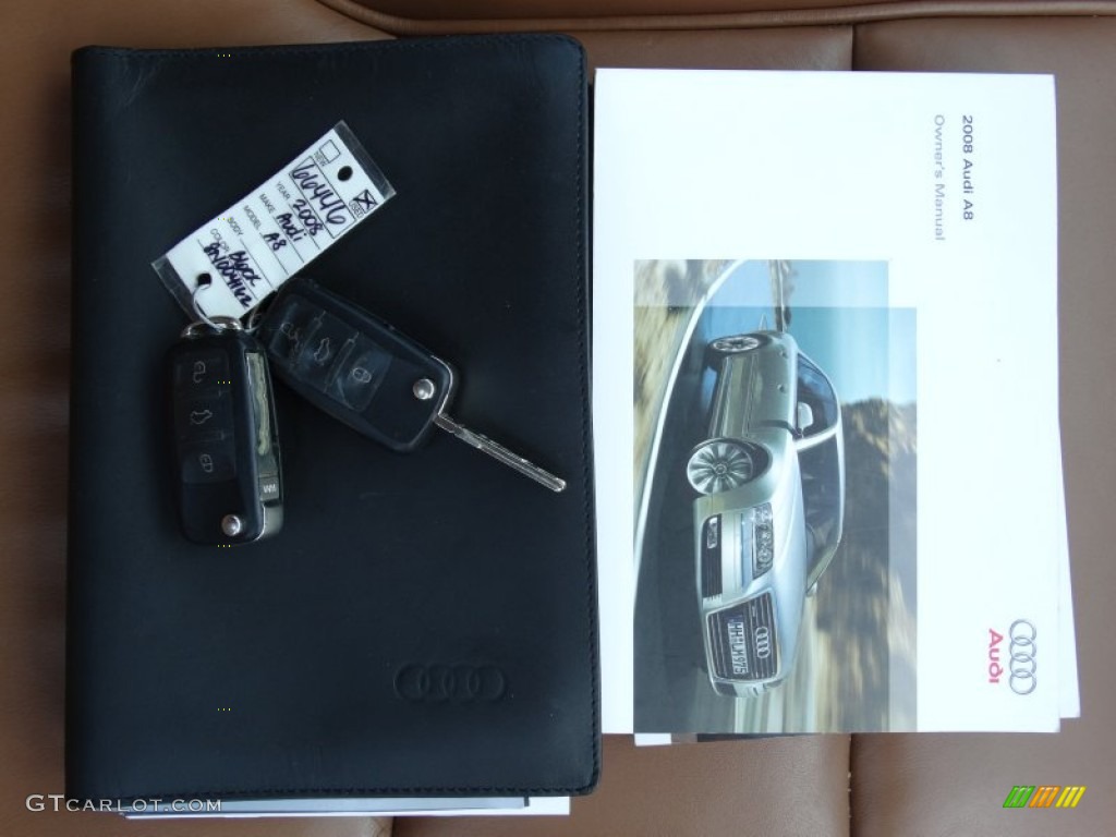 2008 A8 L 4.2 quattro - Brilliant Black / Amaretto photo #31