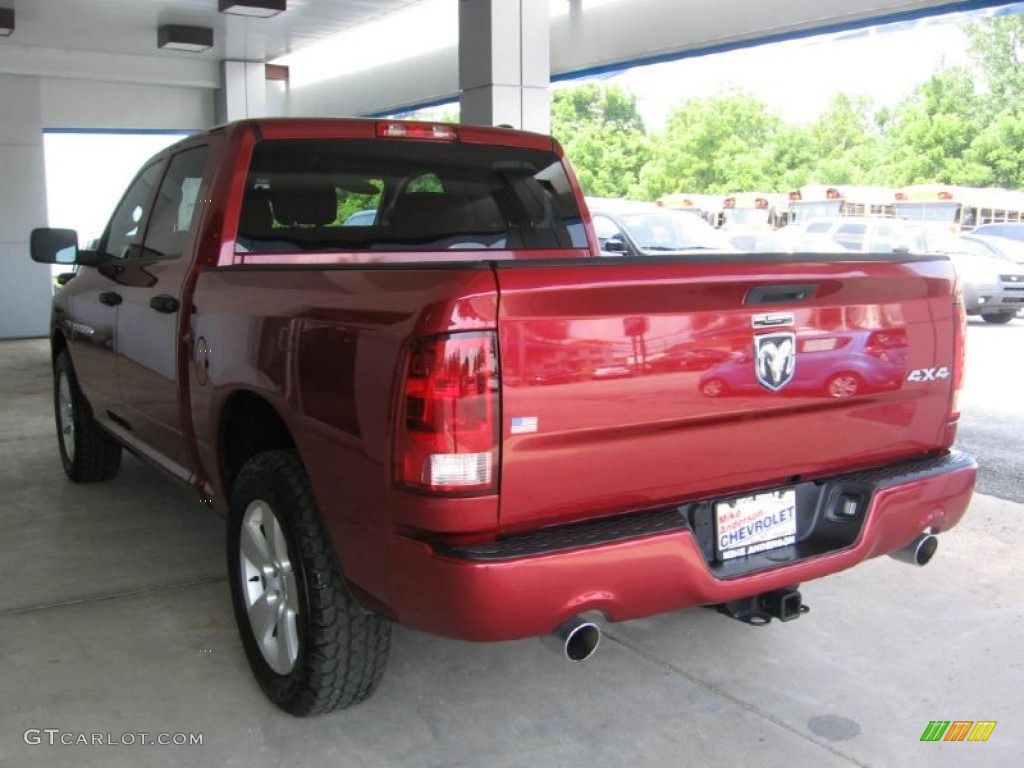 2012 Ram 1500 ST Crew Cab 4x4 - Deep Cherry Red Crystal Pearl / Dark Slate Gray/Medium Graystone photo #3