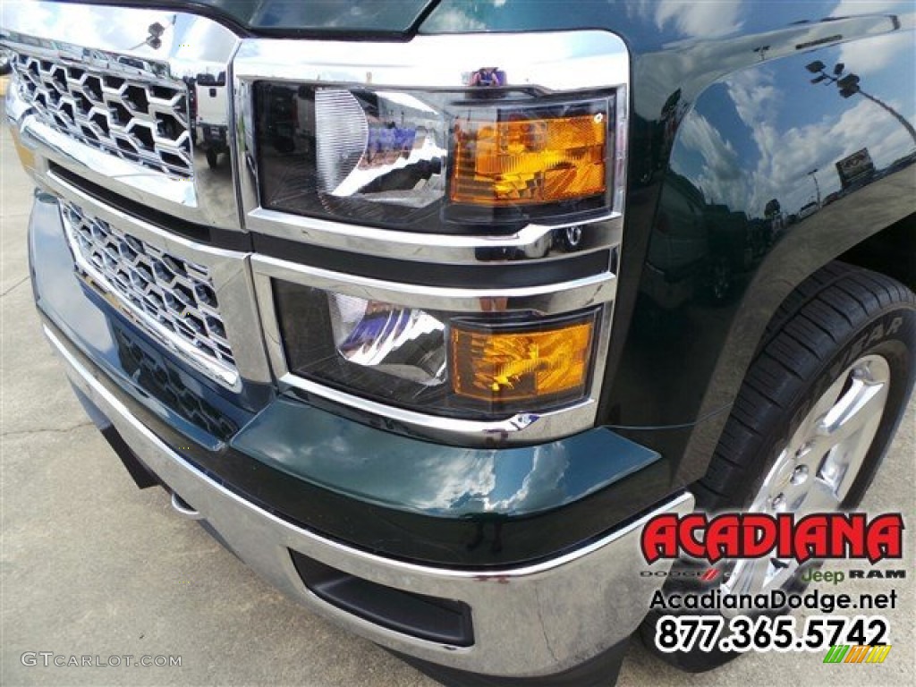 2014 Silverado 1500 LT Crew Cab - Rainforest Green Metallic / Cocoa/Dune photo #2