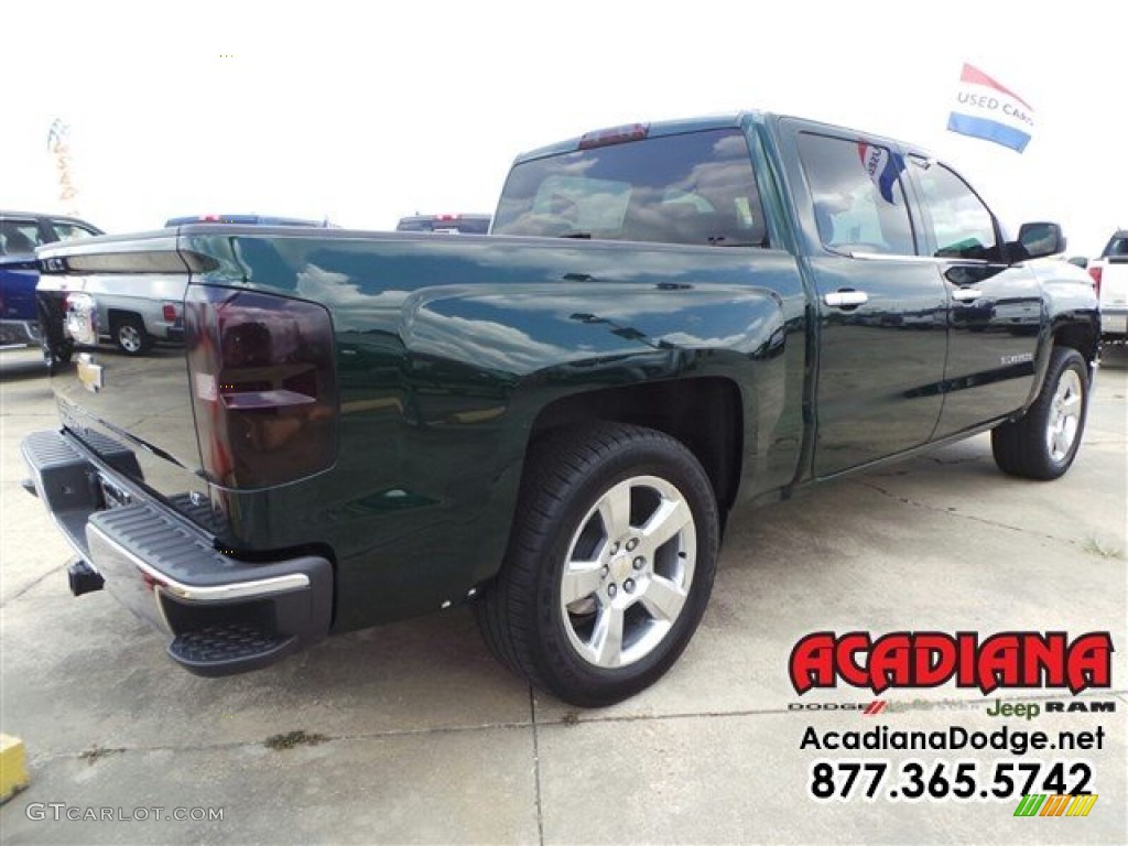 2014 Silverado 1500 LT Crew Cab - Rainforest Green Metallic / Cocoa/Dune photo #8