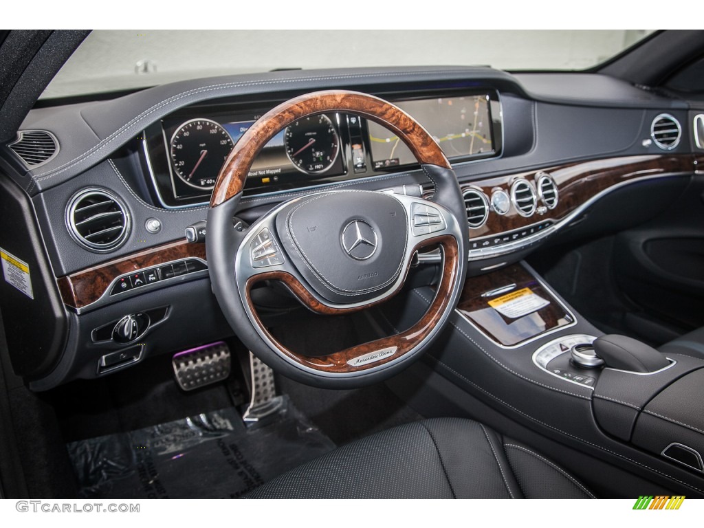 2015 Mercedes-Benz S 550e Plug-In Hybrid Sedan Black Dashboard Photo #105907478