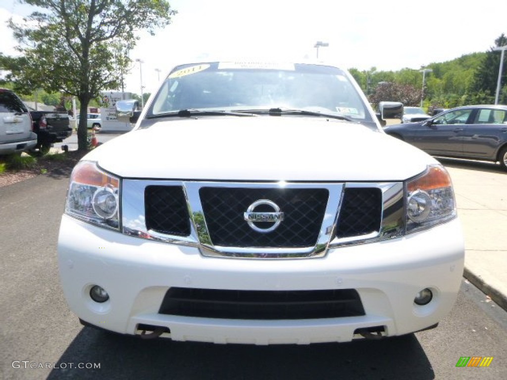 2011 Armada Platinum 4WD - Blizzard White / Charcoal photo #3